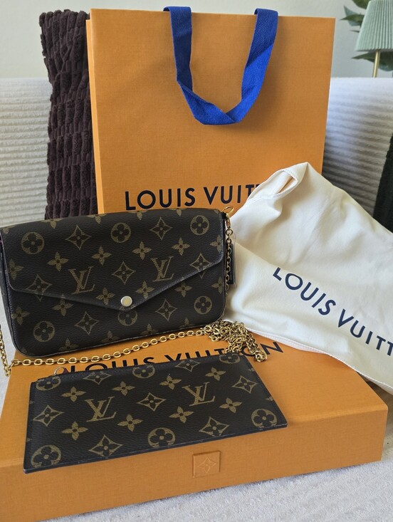 Louis Vuitton Handbags - Louis Vuitton Félicie Pochette Monogram Chain Crossbody + Box Dust Bag COA